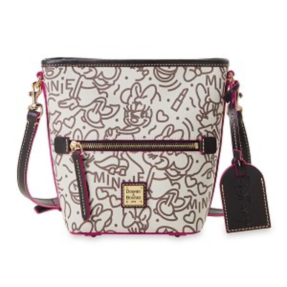 Disney Parks Minnie Mouse Line Art Dooney & Bourke Small Zip  Disney Parks Minnie Mouse Line Art Dooney & Bourke Small Zip Sac Crossbody Bag